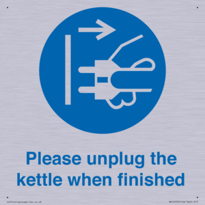 Please unplug the kettle when finished